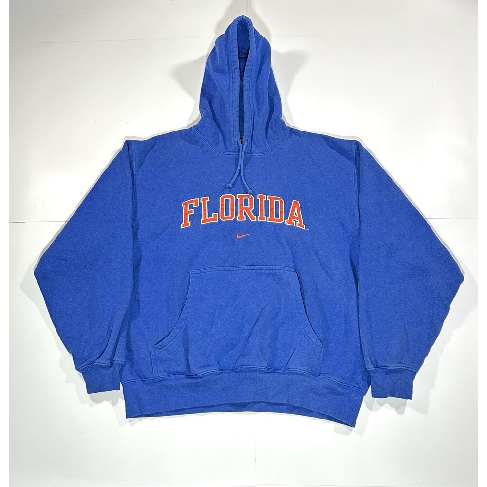 Vintage Y2K Nike Team Florida Gators Center Swoosh Hoodie Blue Men Size Large